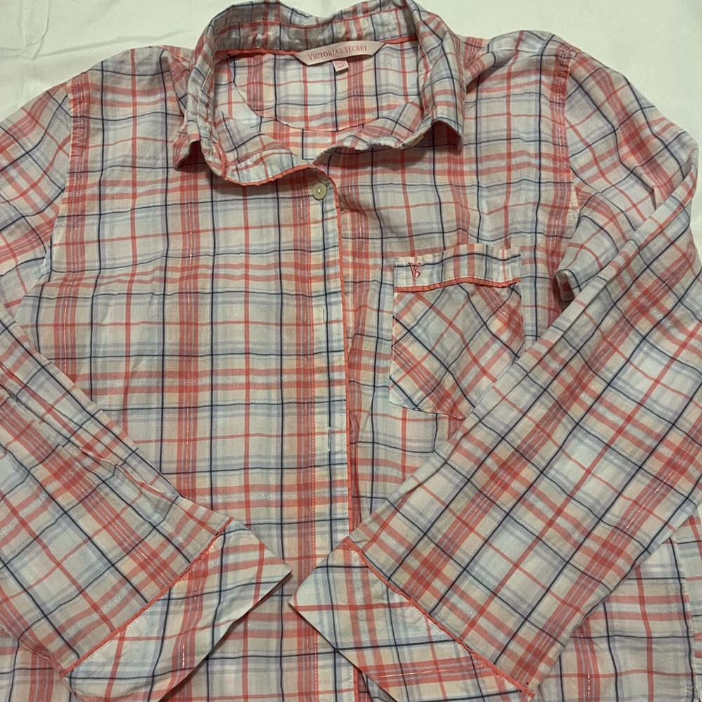 y2k Victoria Secret Red Plaid Shirt